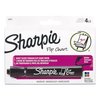 Sharpie Flip Chart Marker, Broad Bullet Tip, Assorted Colors, PK4 22474